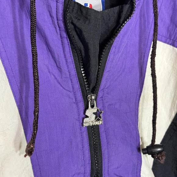 STARTER Purple and Black NBA Hooded Jacket - Picture 4 of 4